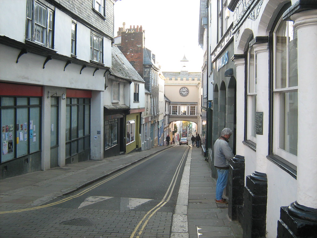 Totnes High Street in or near Totnes